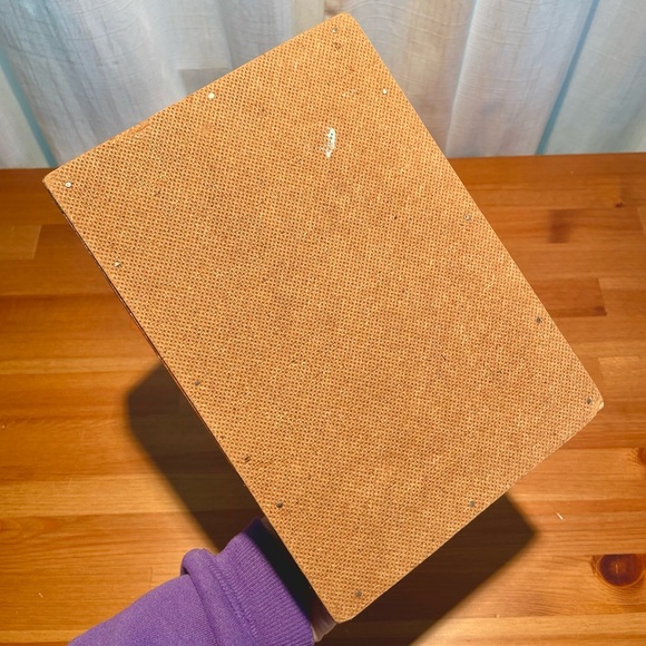 VTG Wood Craft Caddy Tool Box with Handle Decorative Plant Display Hobby Holder - Picture 10 of 16